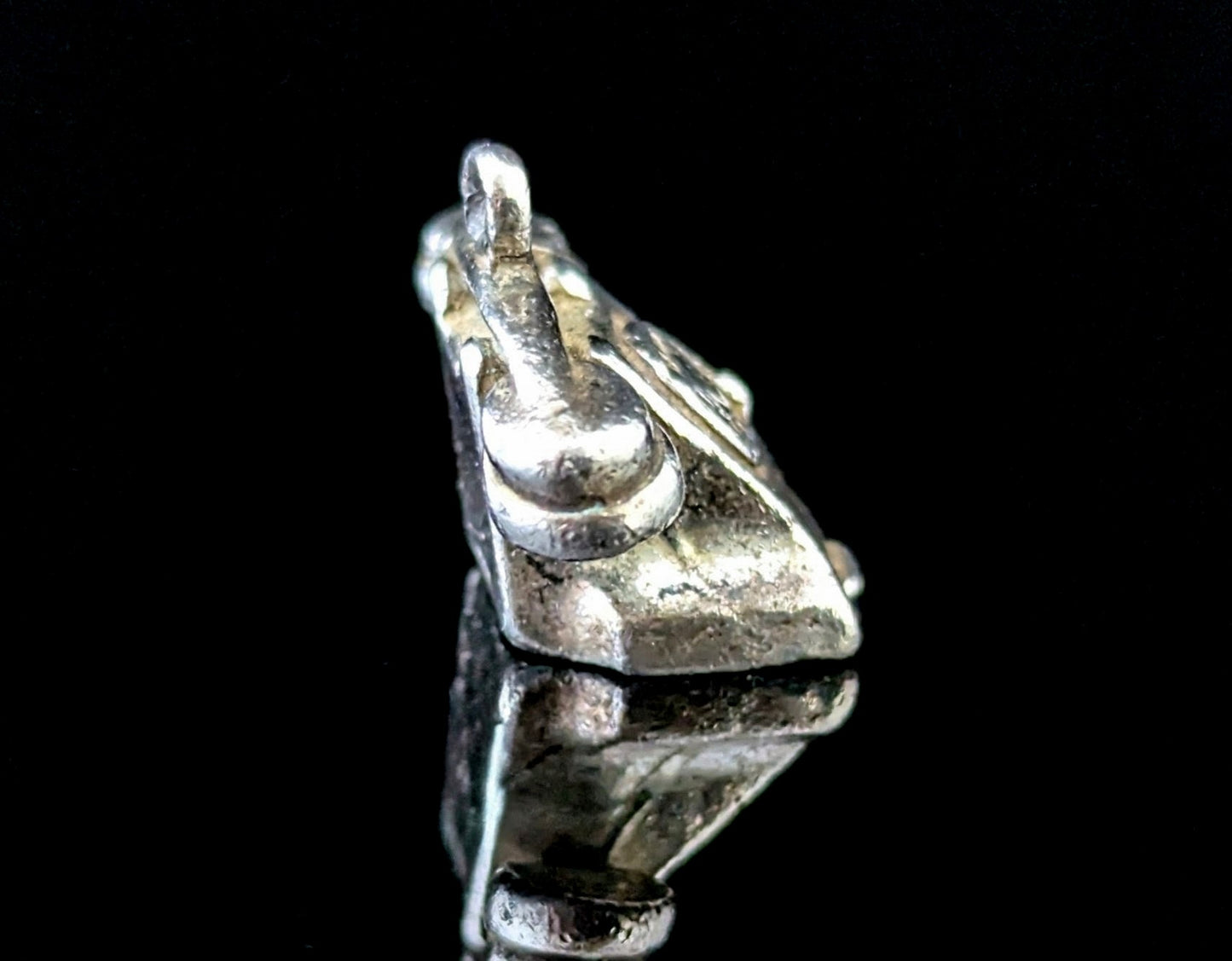 Vintage sterling silver Telephone charm, tiny pendant