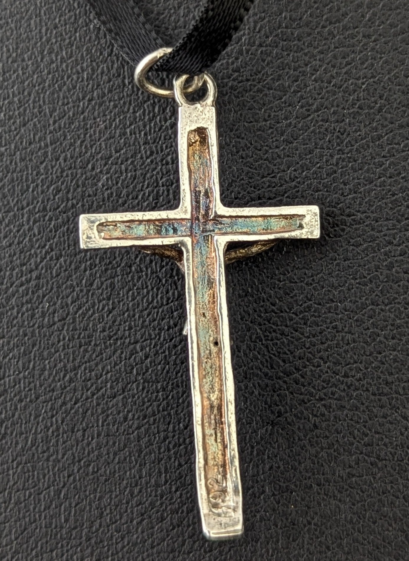 Vintage sterling silver cross pendant, crucifix