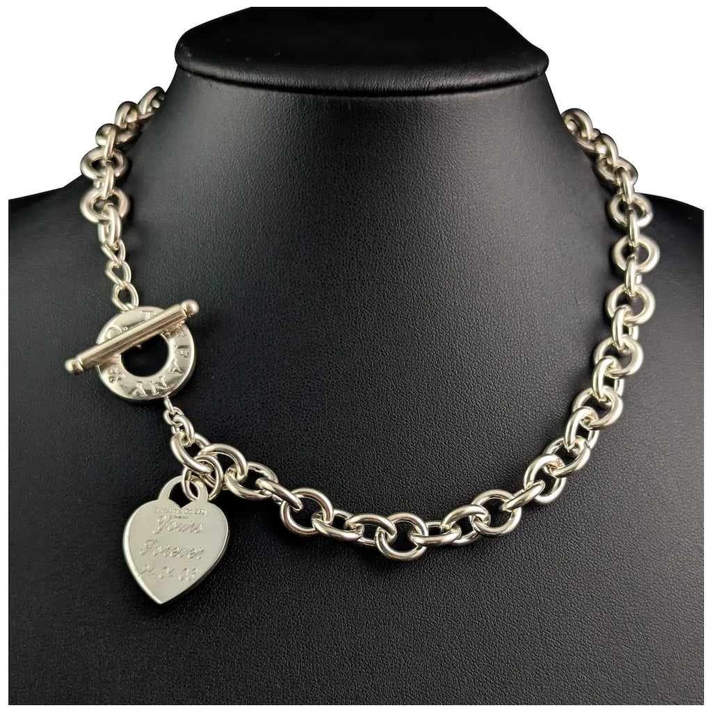 Vintage Sterling silver Return to Tiffany Heart tag toggle