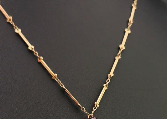 Antique 18ct gold fancy link chain