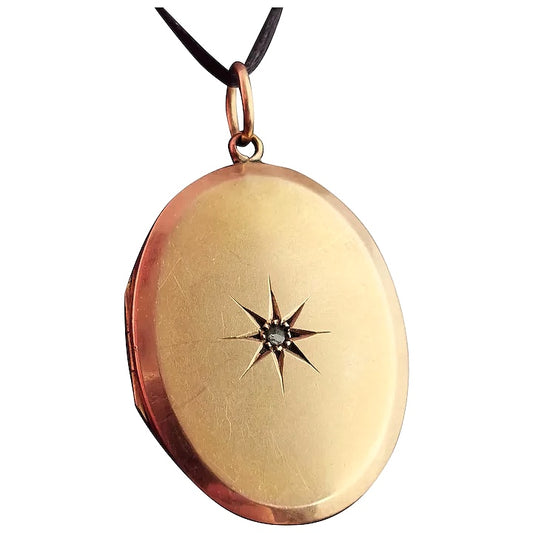 Antique Victorian 15ct gold Diamond locket