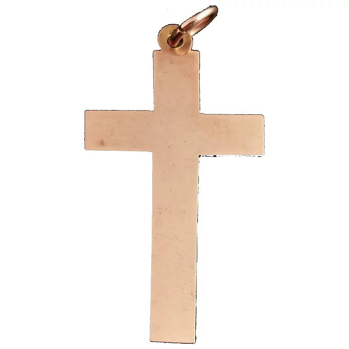 Antique 9ct Rose gold Cross pendant, Edwardian