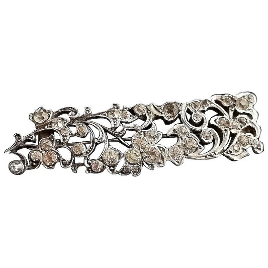 Antique Art Nouveau silver and paste brooch