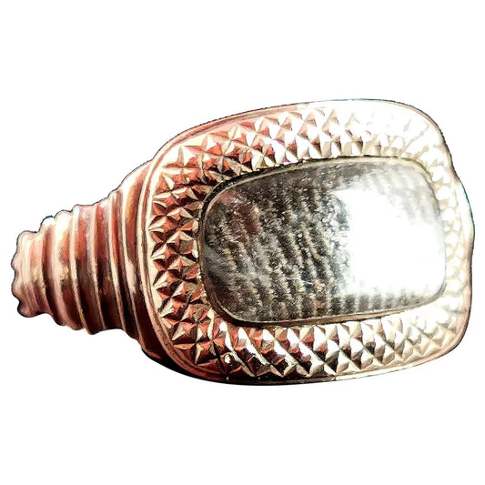 Antique Georgian mourning ring, 9ct Rose gold, hairwork