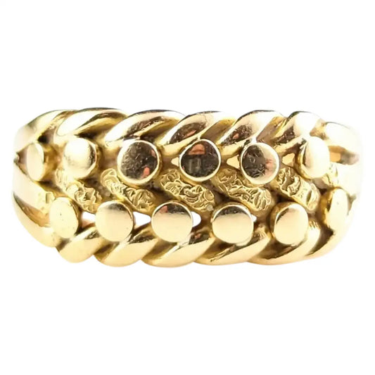 Antique Victorian 18ct gold keeper ring