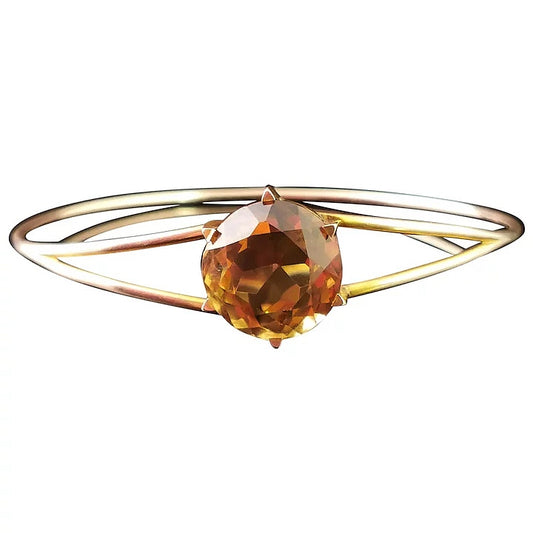 Antique Victorian Scottish Citrine bangle, 9ct gold