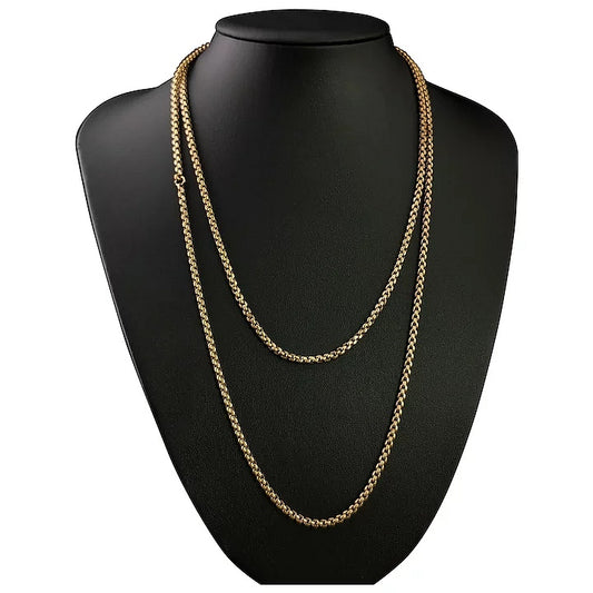 Antique Victorian longuard chain, muff chain necklace, Pinchbeck