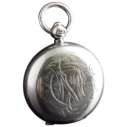 Antique silver sovereign case, Edwardian