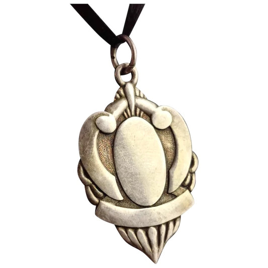 Art deco silver watch fob, pendant, 1930's