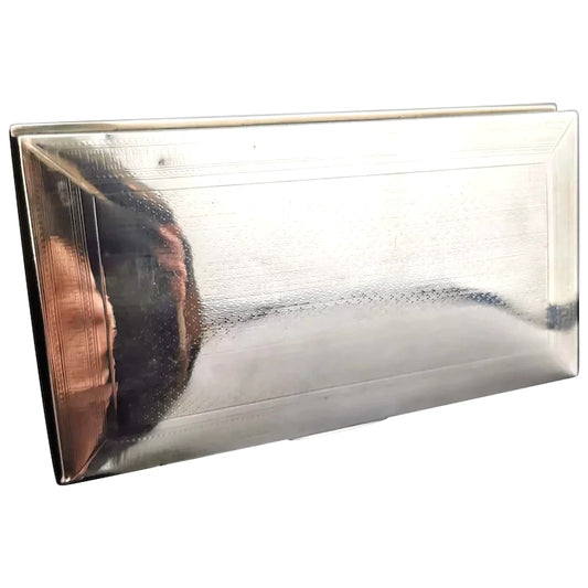 Art Deco sterling silver cigarette box, table top
