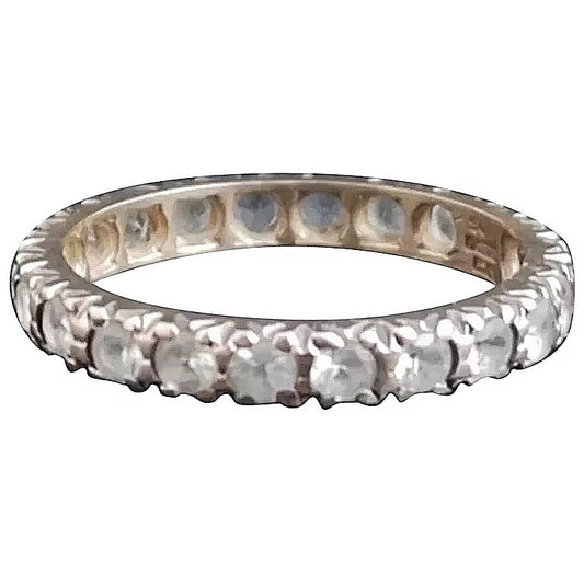 Vintage Art Deco paste eternity ring, 9ct gold