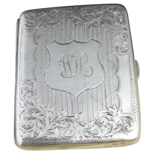 Antique sterling silver cigarette case