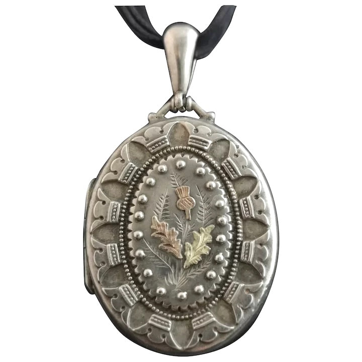 Victorian silver aesthetic locket