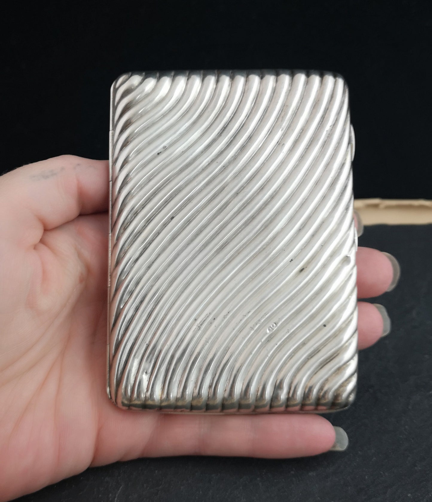 Antique Victorian silver cigarette case