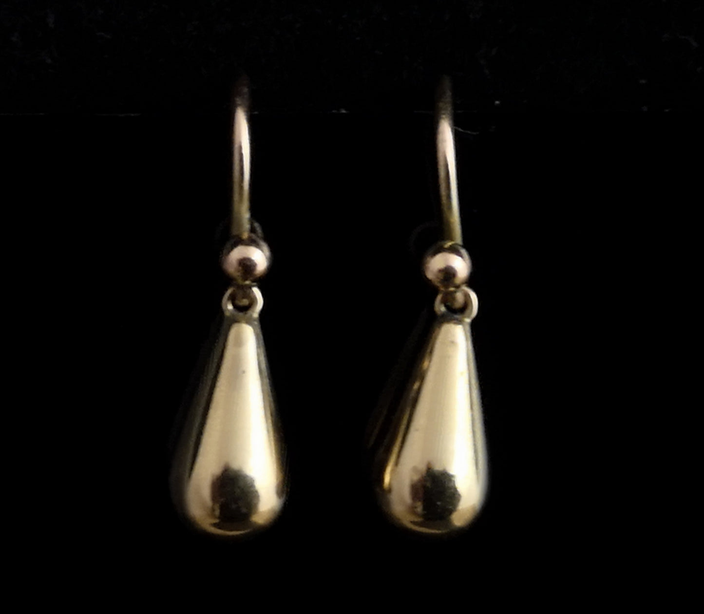 Antique Victorian 9ct gold drop earrings
