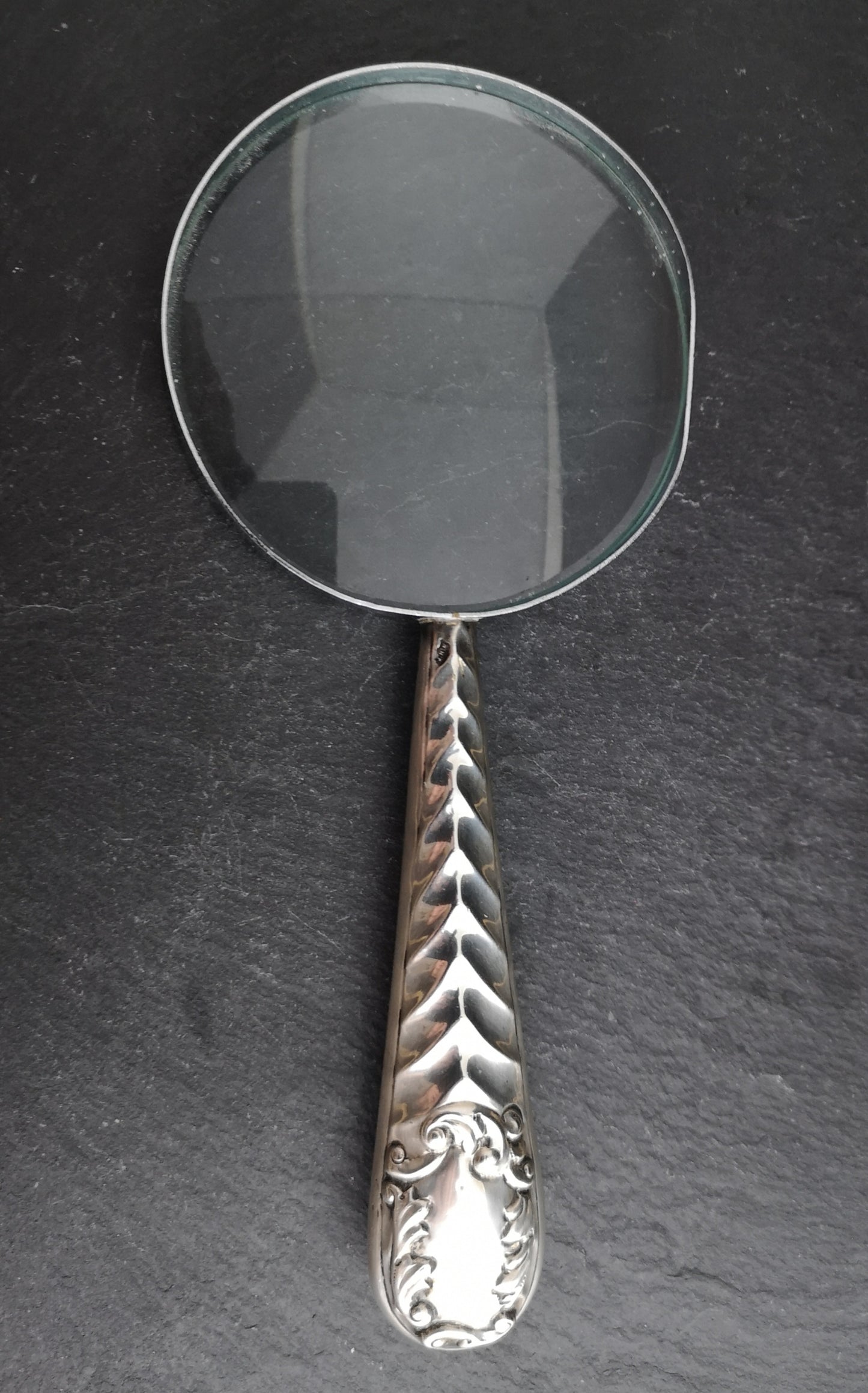 Antique Victorian silver magnifying glass