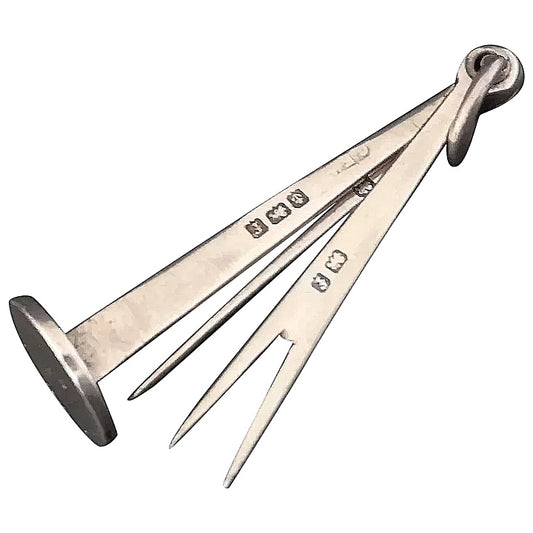 Antique sterling silver pipe tools