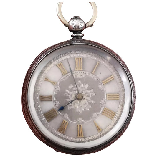 Antique Victorian ladies silver pocket watch