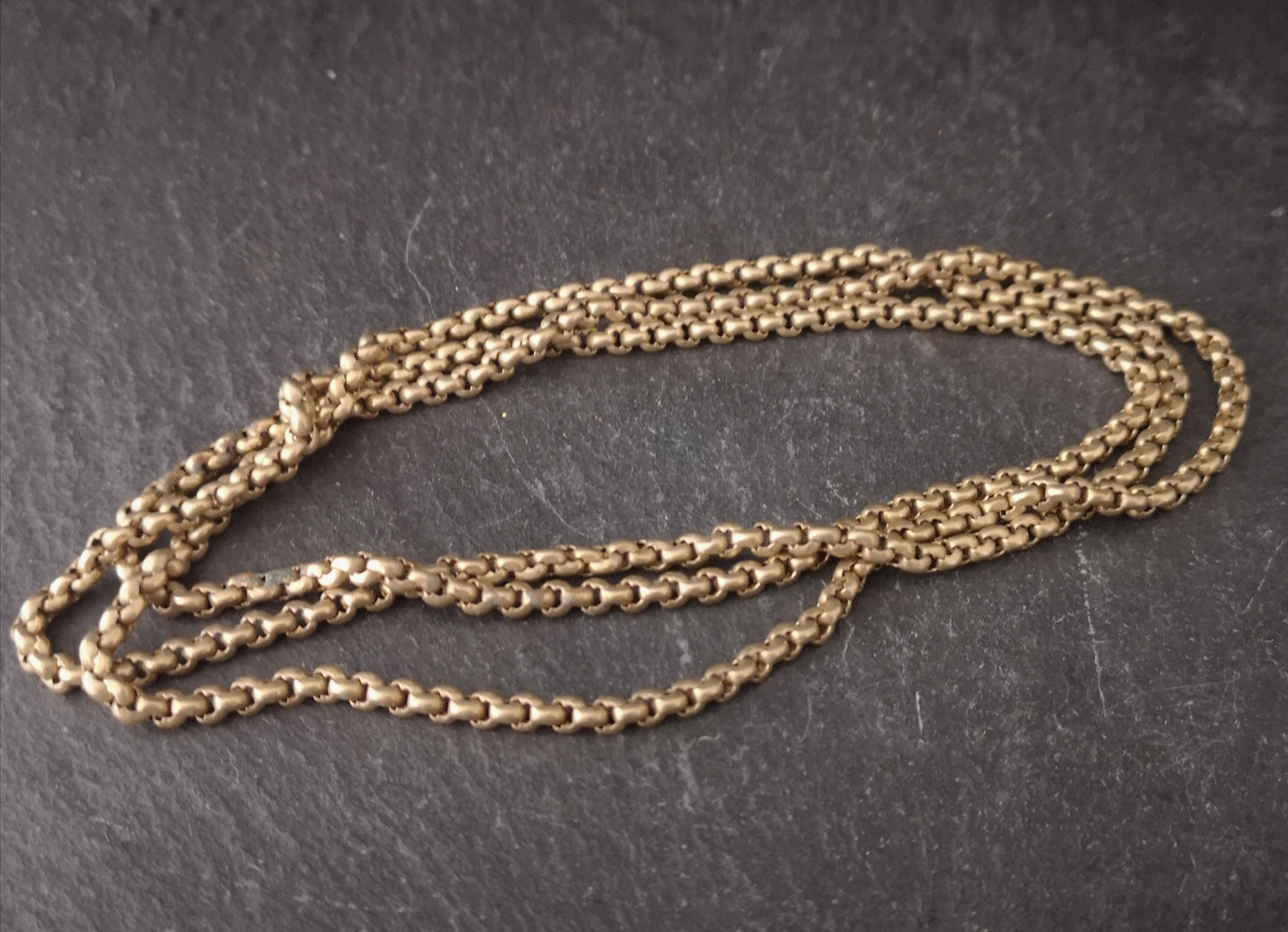 Antique Victorian longuard chain, rolled gold