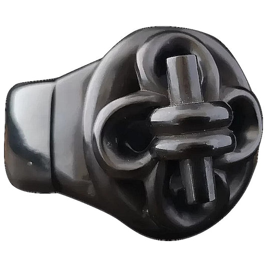 Victorian Whitby jet bangle, Lovers knot