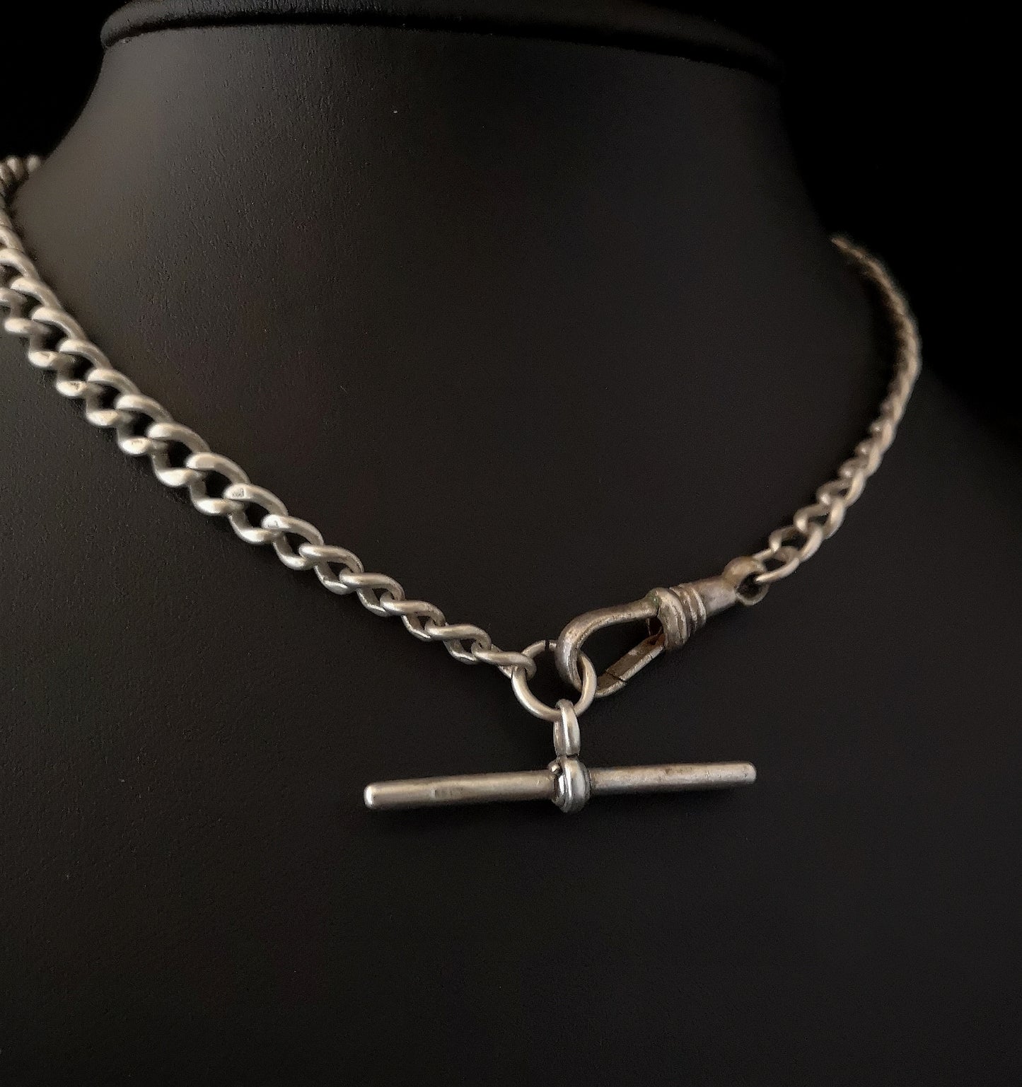 Antique silver Albert chain, watch chain