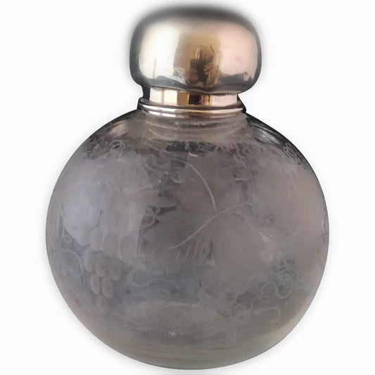 Antique Victorian etched glass scent bottle