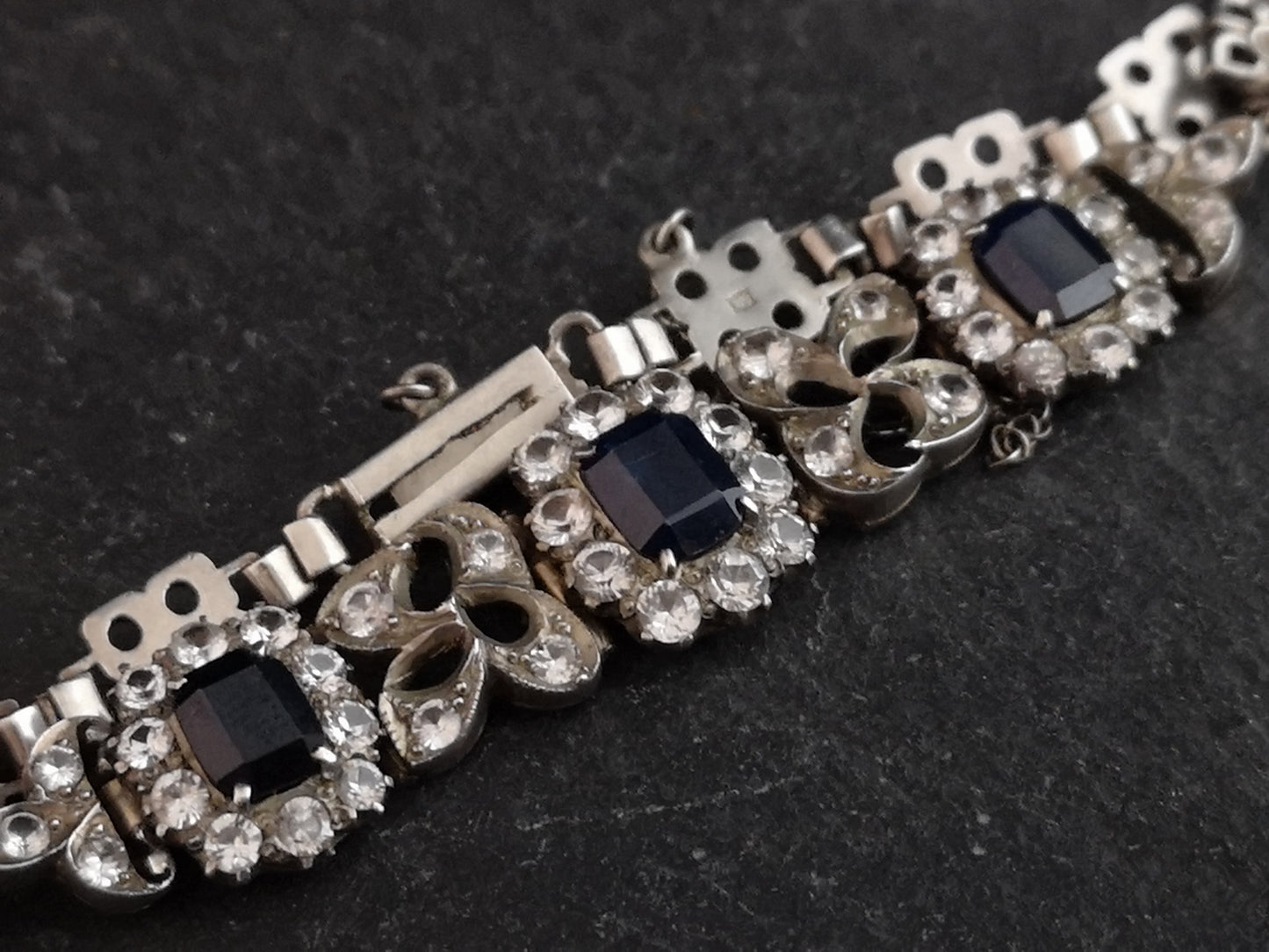 Vintage Sapphire and paste bracelet, 1950's
