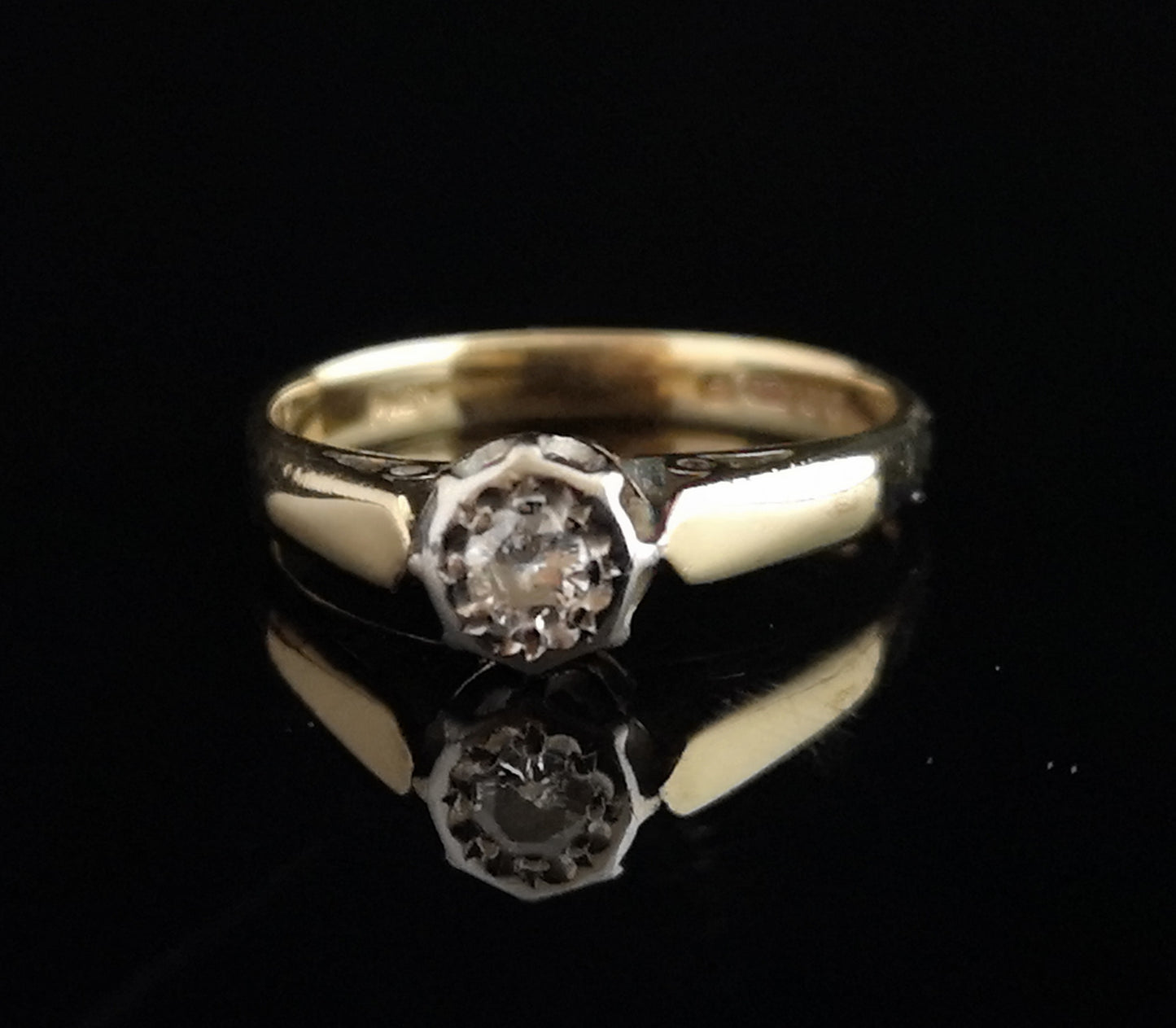 Vintage Diamond solitaire ring, 9ct gold