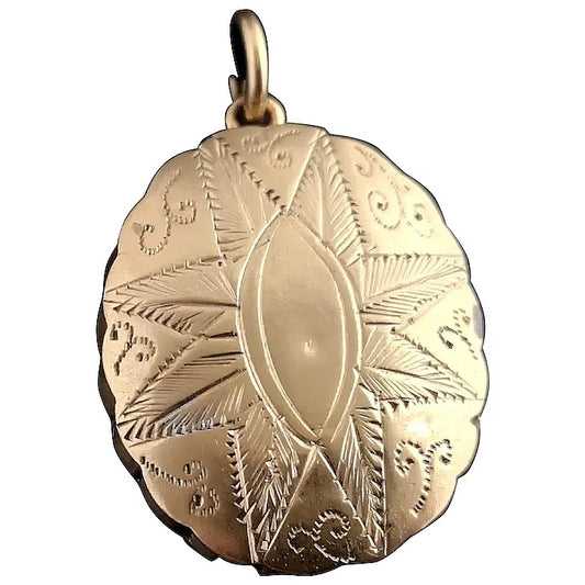 Antique Victorian Pinchbeck mourning locket