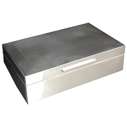 Vintage sterling silver cigarette box, 1960's