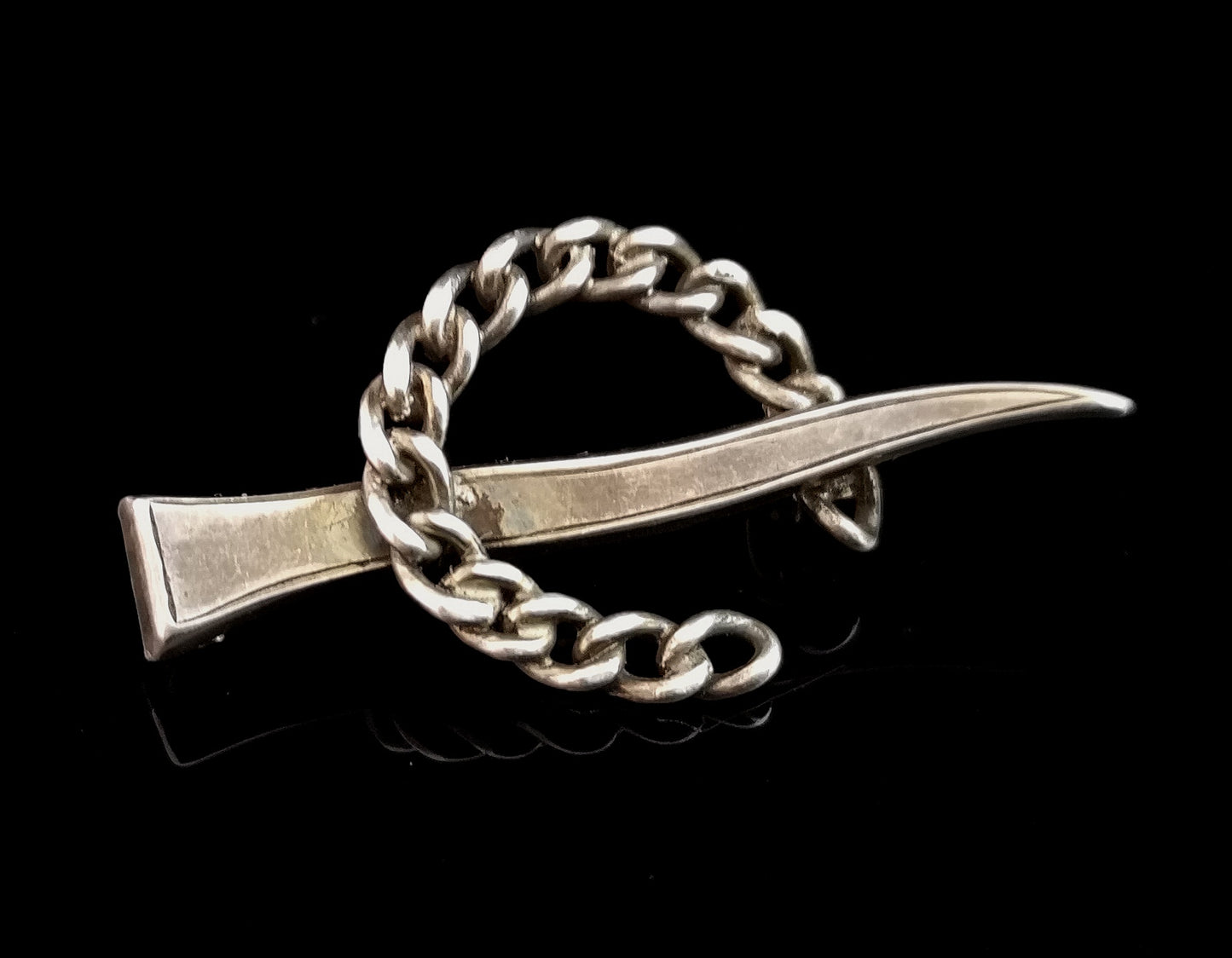 Victorian silver horseshoe brooch