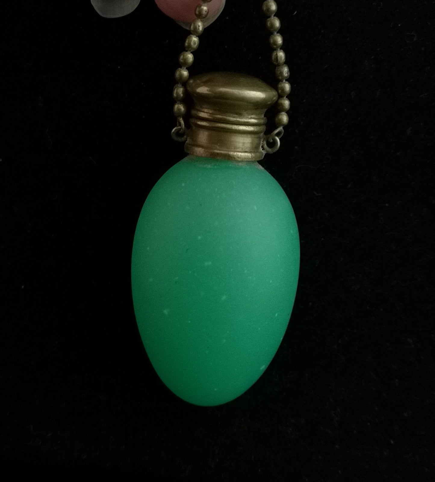 Victorian opaline glass scent bottle, egg shaped