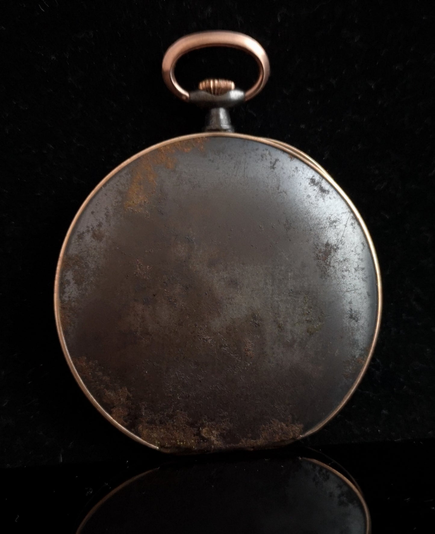 Antique French pocket watch, gold and gunmetal, working