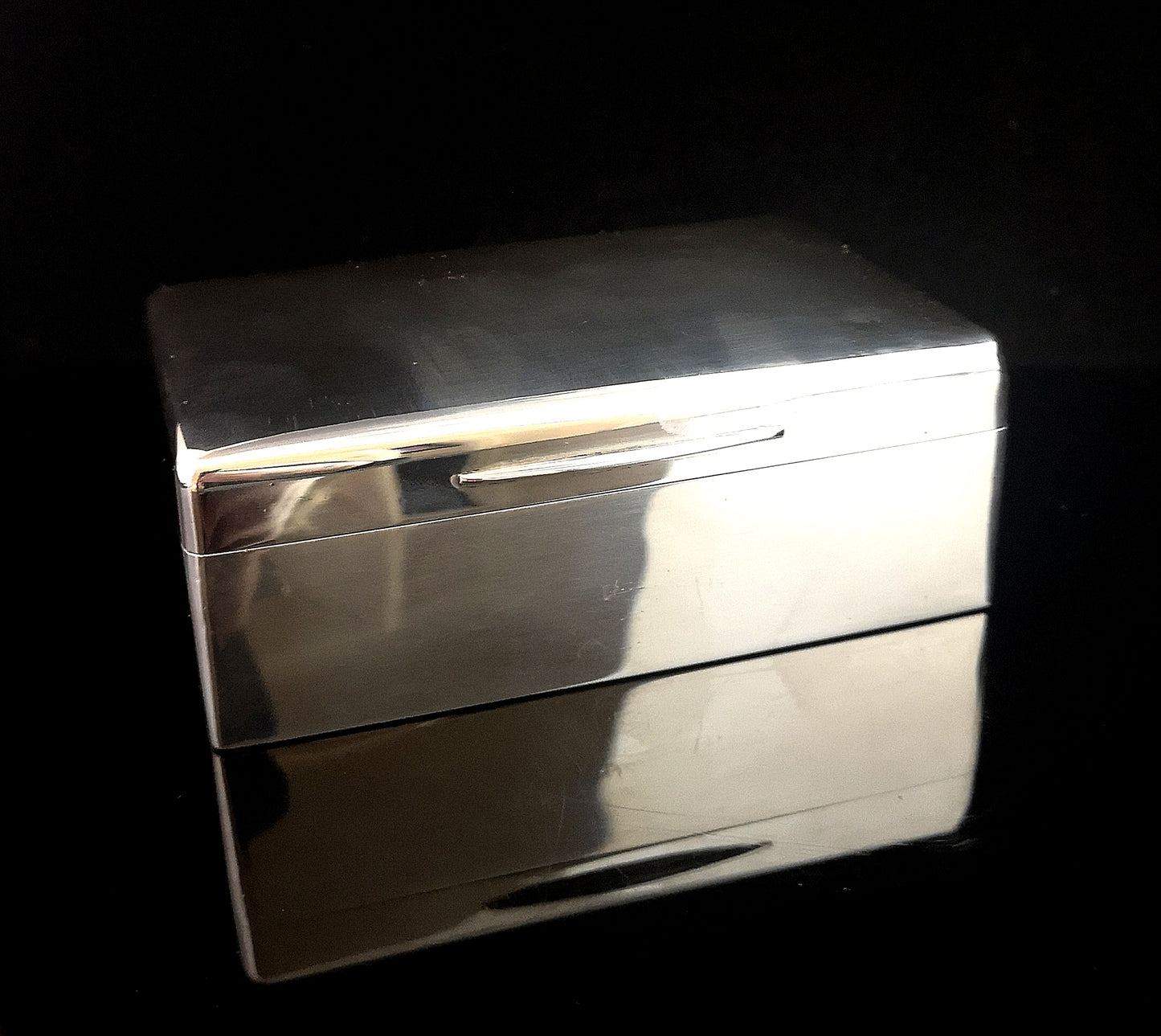 Antique silver cigarette box, humidor