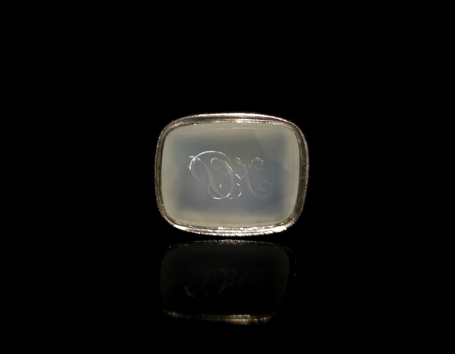 Antique Victorian seal fob, Chalcedony, pendant