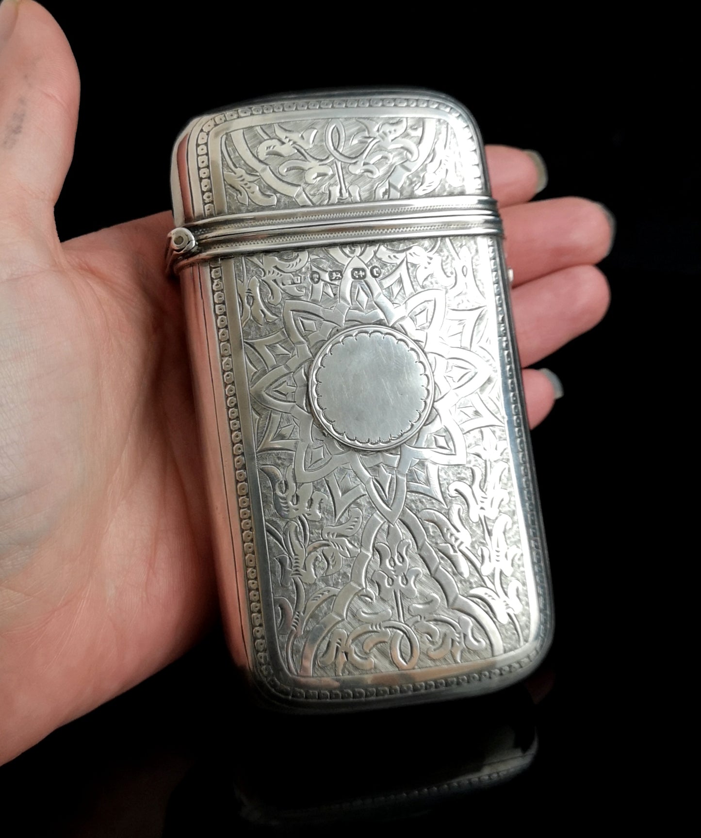 Antique Victorian silver cigar case