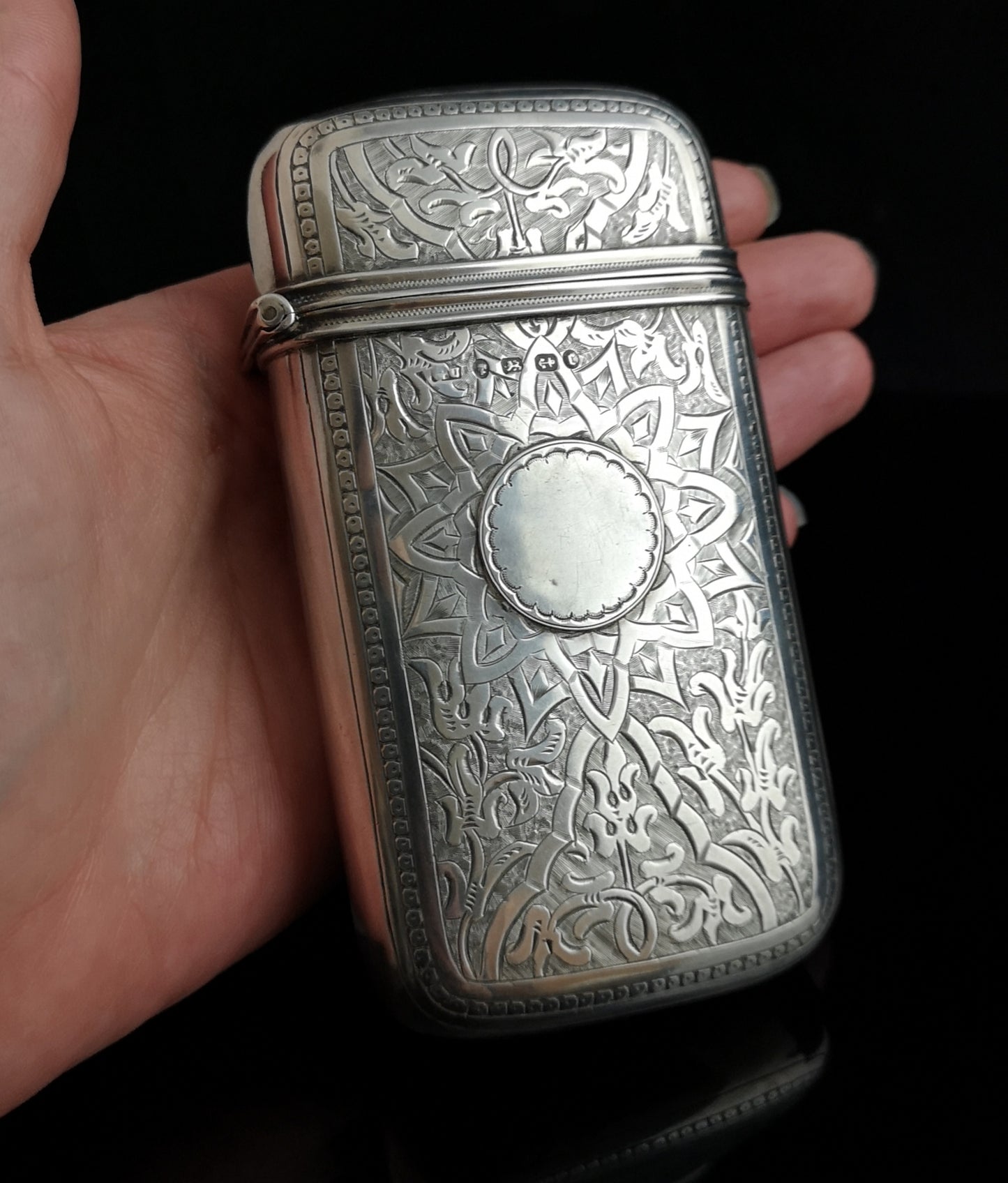 Antique Victorian silver cigar case