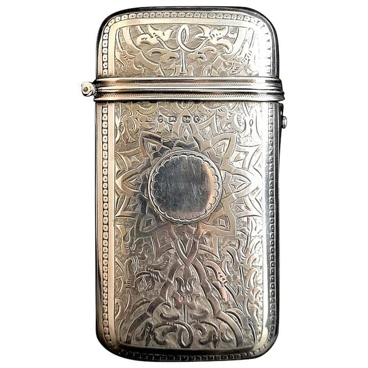 Antique Victorian silver cigar case