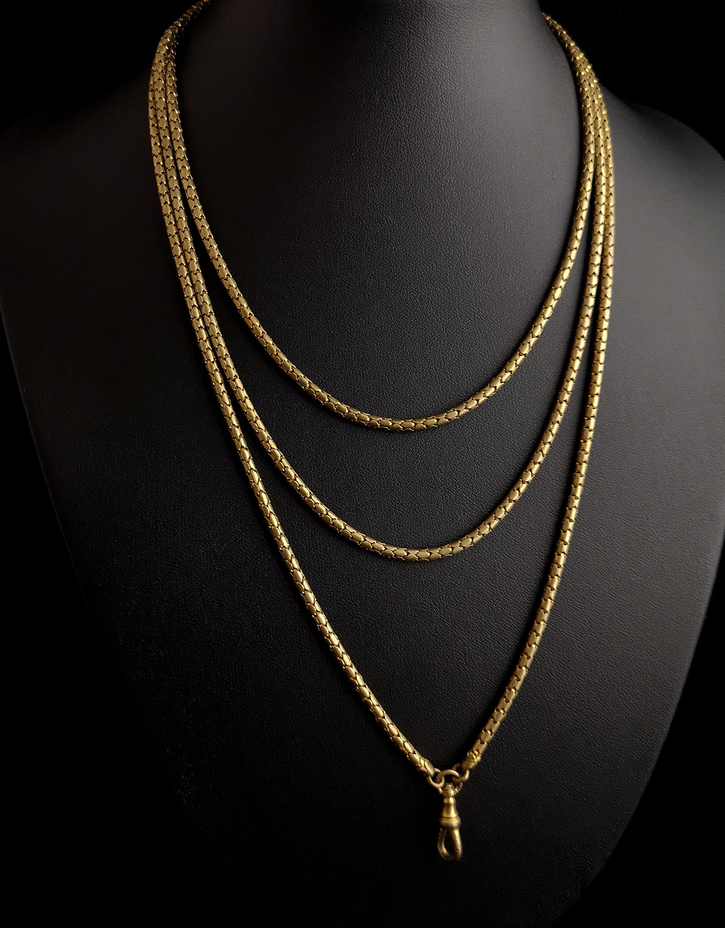 Victorian longuard chain, muff chain necklace