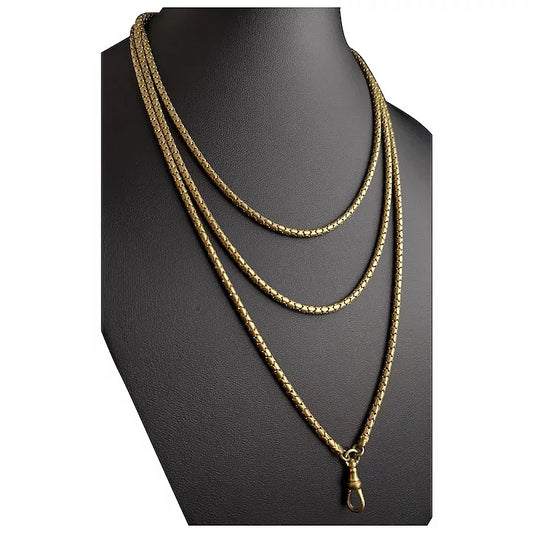 Victorian longuard chain, muff chain necklace