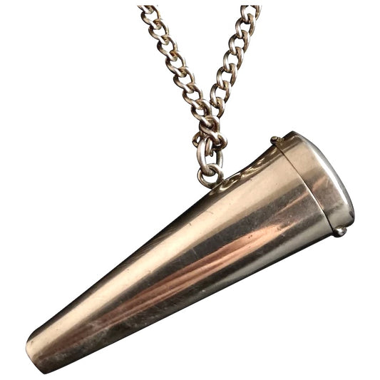 Victorian silver cigar case, cheroot case