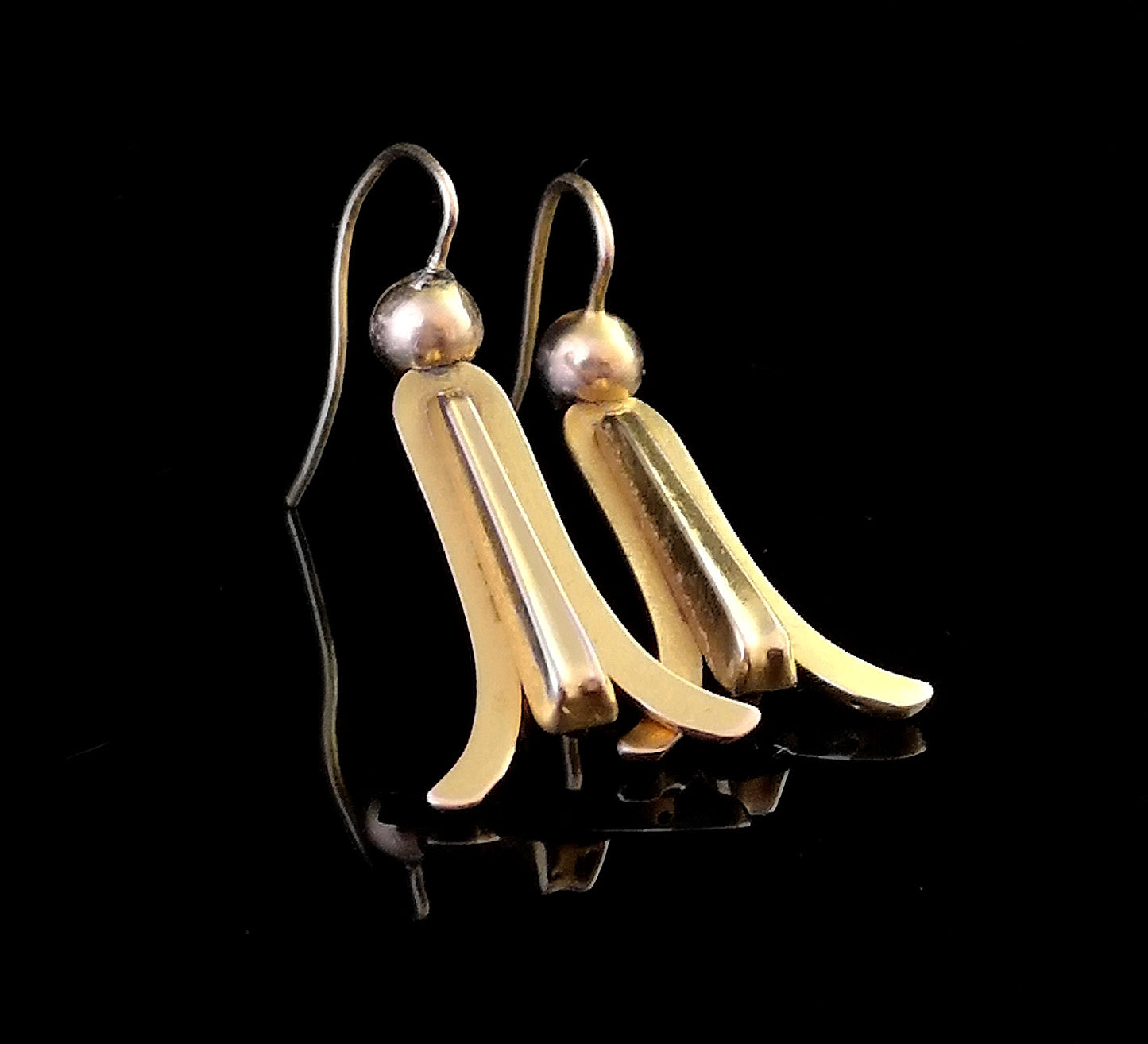 Antique Victorian 15ct gold drop earrings