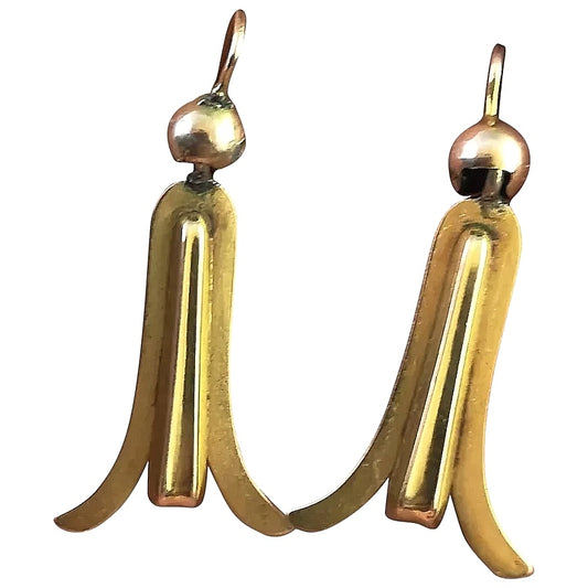 Antique Victorian 15ct gold drop earrings