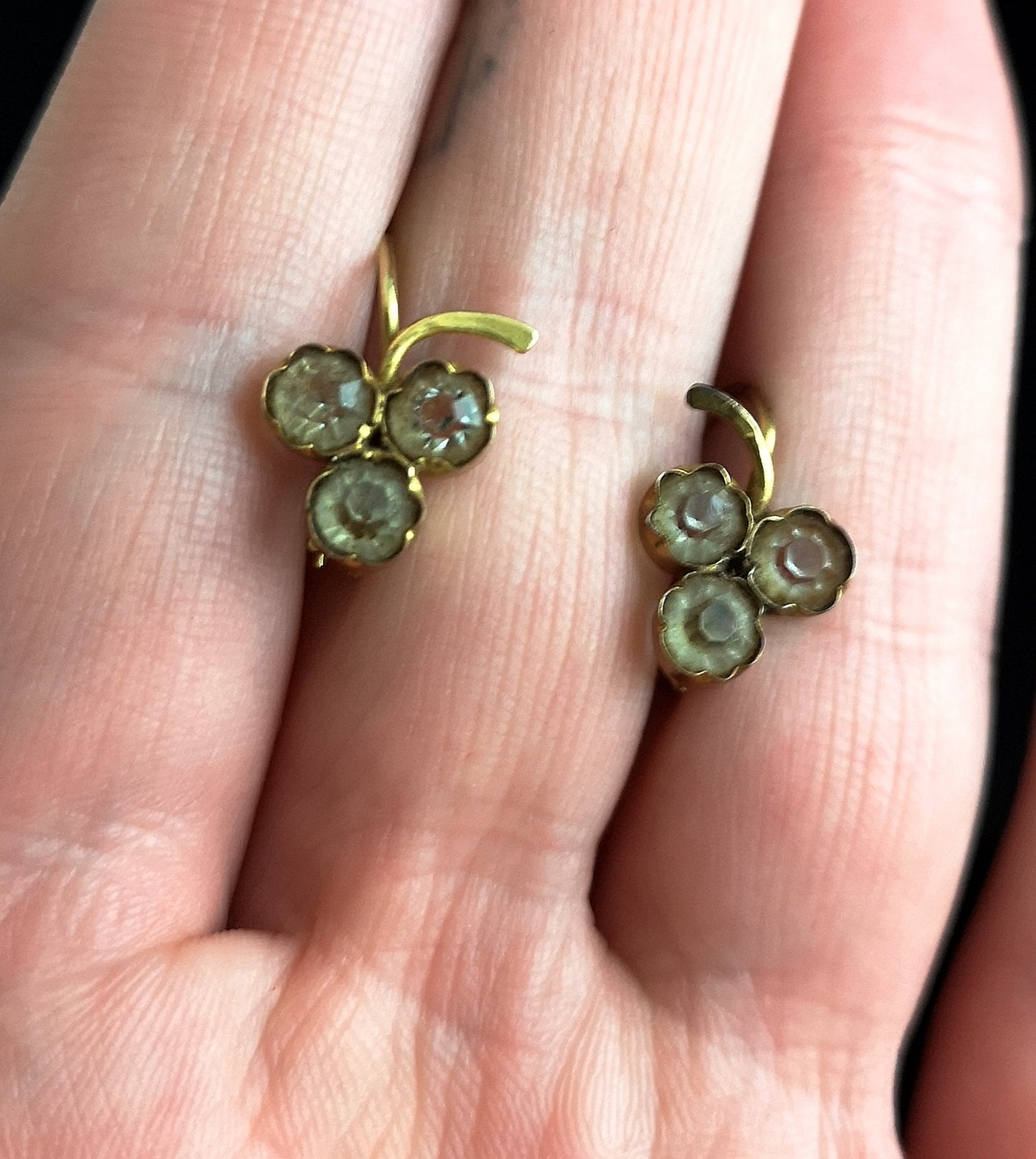 Antique Victorian 18ct gold Grape earrings