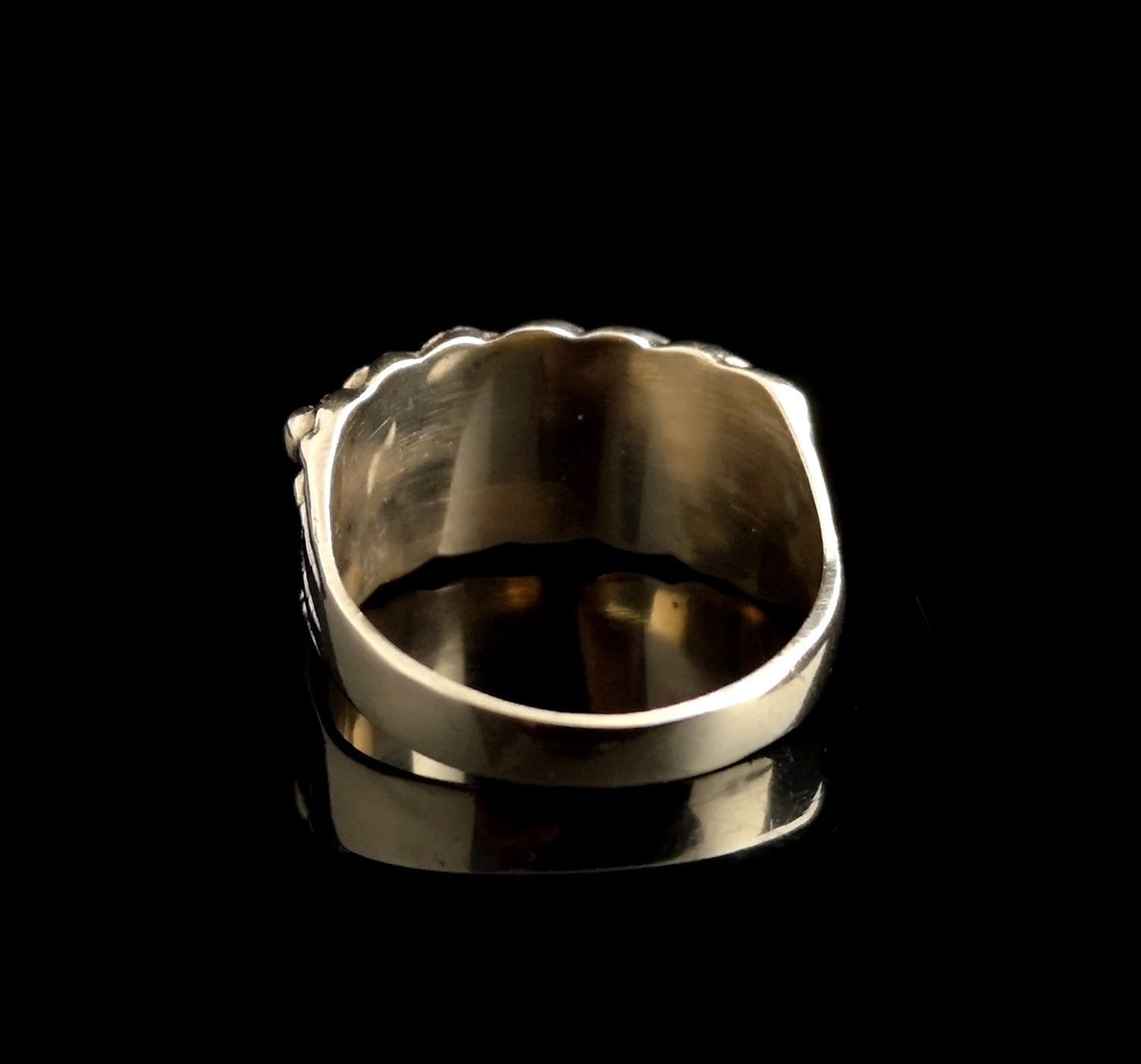 Vintage gents 9ct gold keeper ring, heavy
