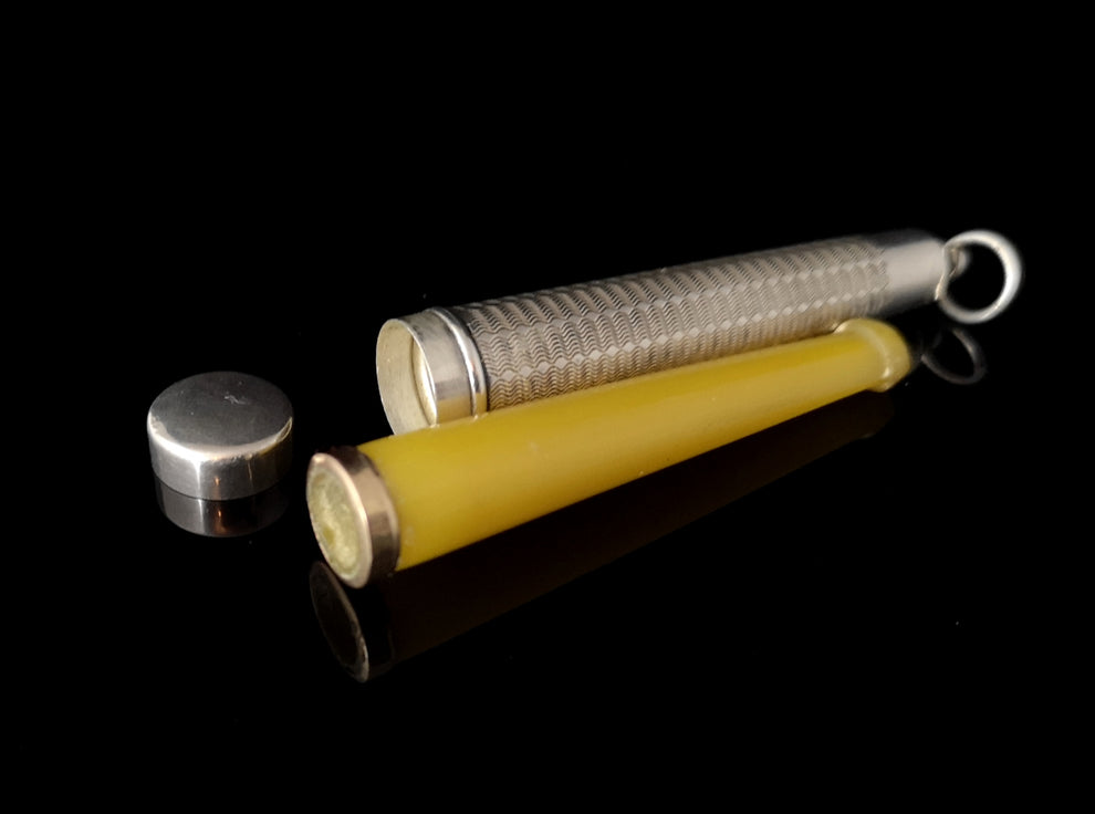 Antique silver cheroot case, cheroot holder, 9ct gold – StolenAttic