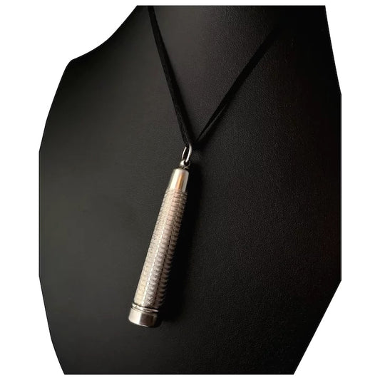 Antique silver cheroot case, cheroot holder, 9ct gold