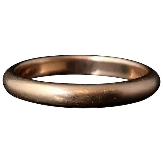Vintage Art Deco 9ct Rose gold wedding ring, band