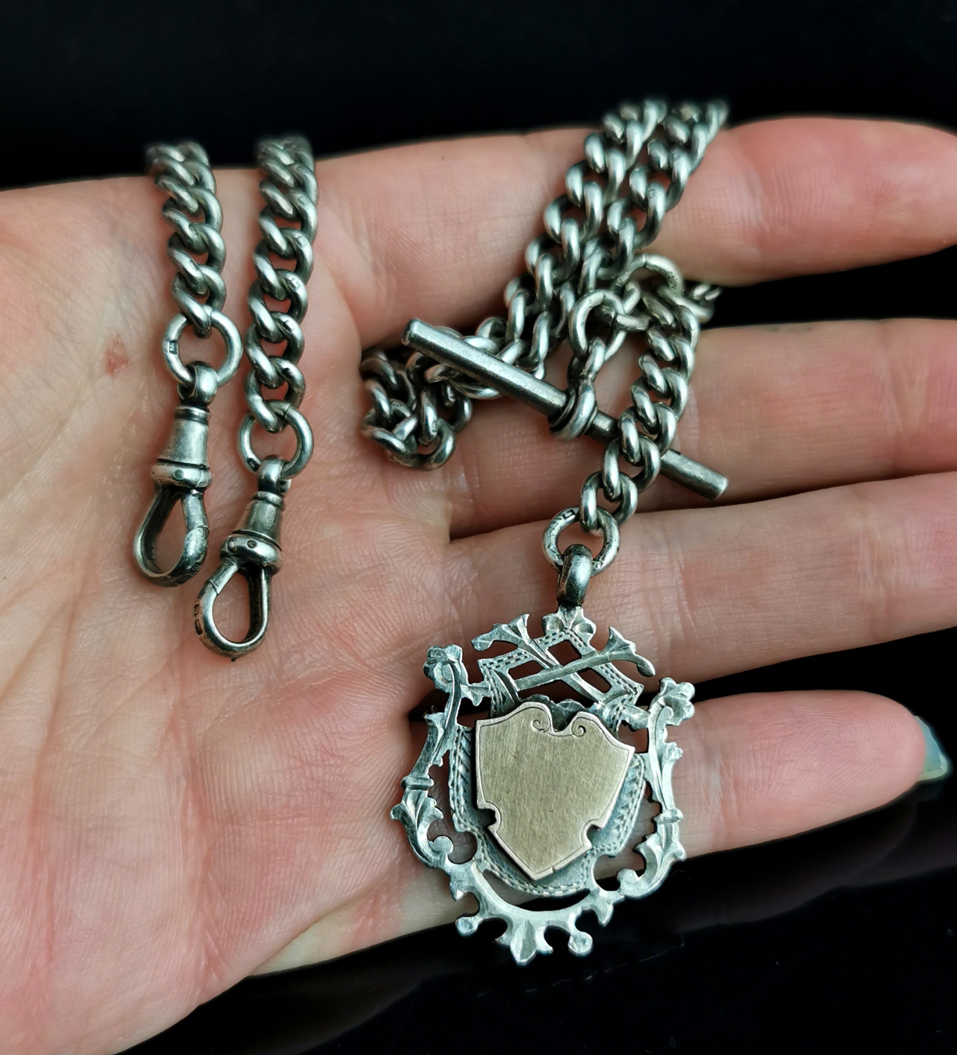 Antique Silver Fob Watch Chains Antique Antique Victorian Silver