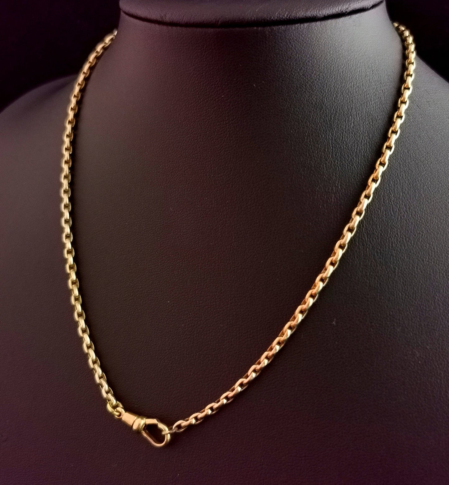 Vintage Art Deco 9ct gold filled watch chain necklace